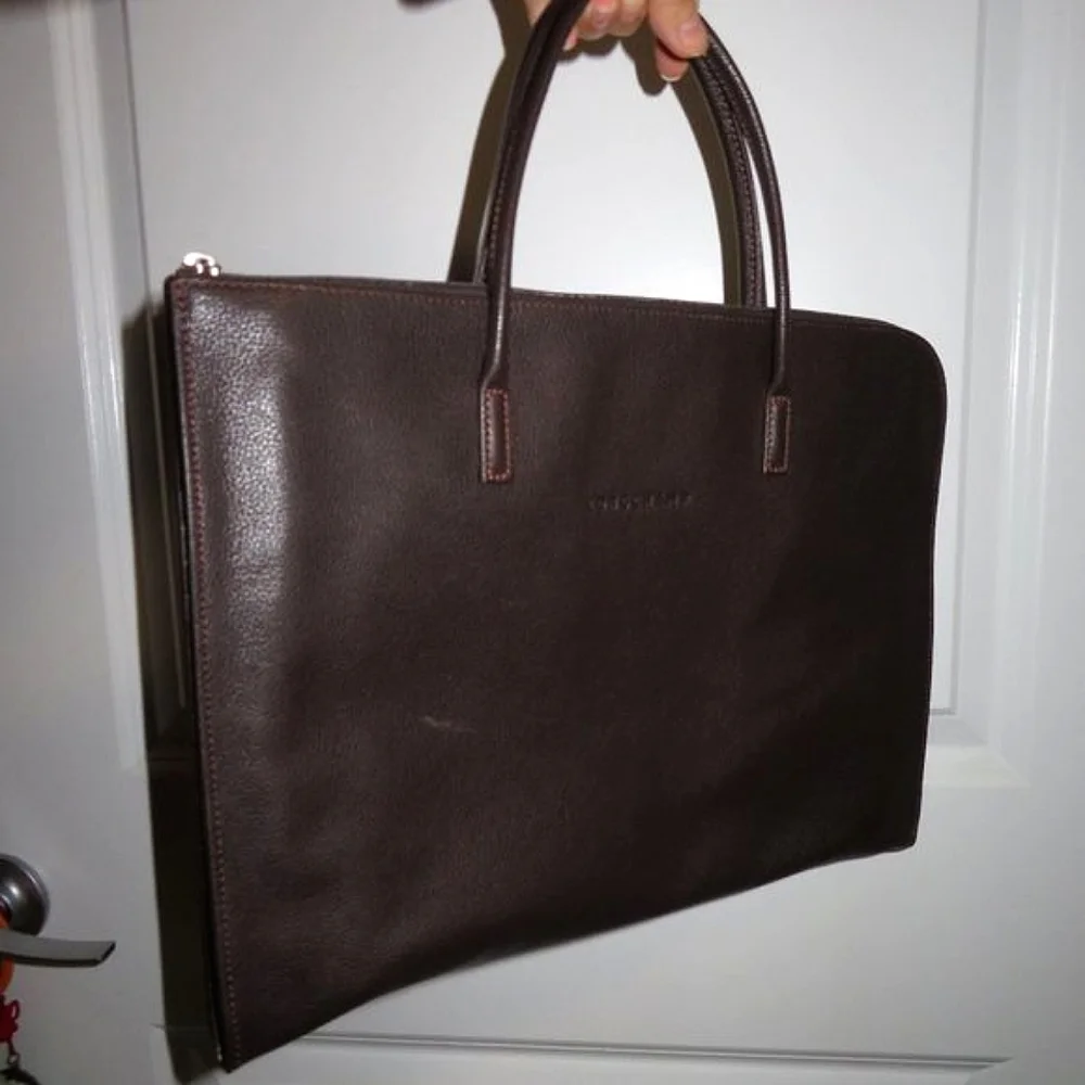 Longchamp Business Laptop Leather Handbag